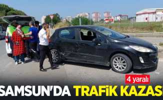 Samsun'da trafik kazası: 4 yaralı