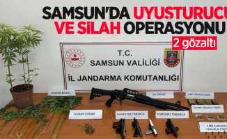 Samsun'da uyuşturucu ve silah operasyonu: 2 gözaltı