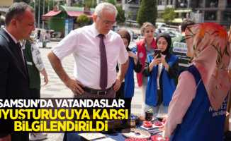 Samsun'da vatandaşlar uyuşturucuya karşı bilgilendirildi