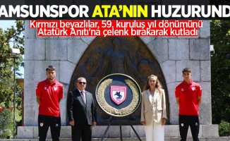 Samsunspor Ata'nın huzurunda: Kırmızı beyazlılar, 59. kuruluş yıl dönümünü Atatürk Anıtı'na çelenk bırakarak kutladı