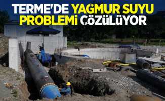 Terme’de yağmur suyu problemi çözülüyor