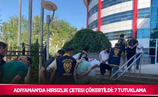 Adıyaman’da hırsızlık çetesi çökertildi: 7 tutuklama