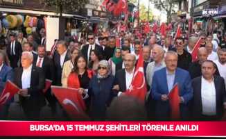 Bursa’da 15 Temmuz şehitleri törenle anıldı