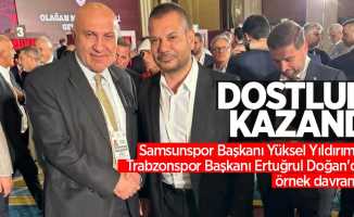 Dostluk kazandı: Samsunspor Başkanı Yüksel Yıldırım ve Trabzonspor Başkanı Ertuğrul Doğan'dan örnek davranış ...