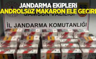 Jandarma ekipleri bandrolsüz makaron ele geçirdi