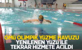 OMÜ Olimpik Havuzu yenilenen yüzüyle tekrar hizmete açıldı