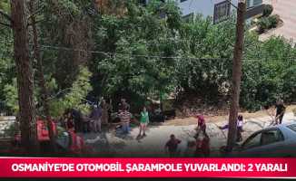 Osmaniye’de otomobil şarampole yuvarlandı: 2 yaralı