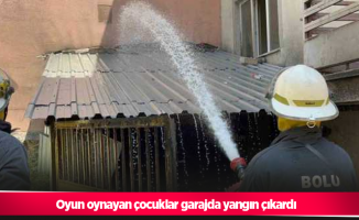 Oyun oynayan çocuklar garajda yangın çıkardı