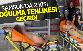 Samsun'da 2 kişi boğulma tehlikesi geçirdi