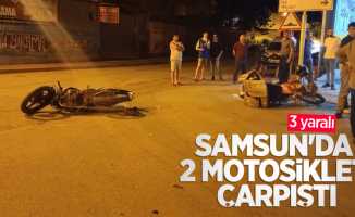 Samsun'da 2 motosiklet çarpıştı: 3 yaralı