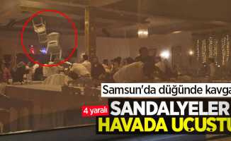 Samsun'da düğünde kavga: Sandalyeler havada uçuştu