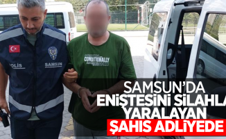 Samsun 'da eniştesini silahla yaralayan şahıs adliyede