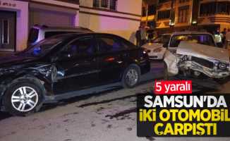 Samsun'da iki otomobil çarpıştı: 5 yaralı