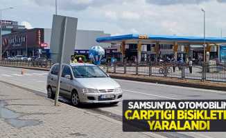 Samsun'da otomobilin çarptığı bisikletli yaralandı