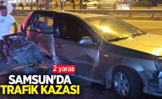 Samsun'da trafik kazası: 2 yaralı