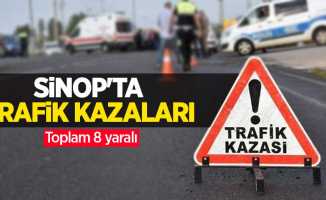 Sinop’ta trafik kazaları: Toplam 8 yaralı