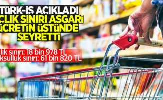 Türk-İş açıkladı açlık sınırı asgari ücretin üstünde seyretti