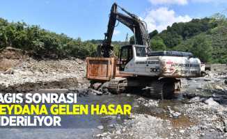 Yağış sonrası meydana gelen hasar gideriliyor