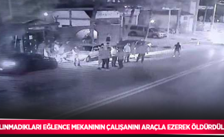 Alınmadıkları eğlence mekanının çalışanını araçla ezerek öldürdüler