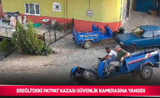 Ereğli’deki patpat kazası güvenlik kamerasına yansıdı