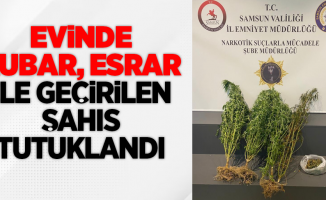 Evinde kubar esrar ele geçirilen şahıs tutuklandı