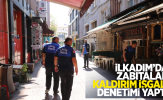 İlkadım'da zabıtalar kaldırım işgal denetimi yaptı