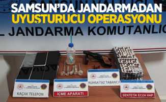 Samsun'da jandarmadan uyuşturucu operasyonu