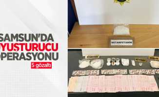 Samsun'da uyuşturucu operasyonu: 5 gözaltı