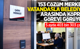 153 vatandaşla belediye arasında köprü görevi görüyor: 5 ayda 403 bin 303 çağrı!