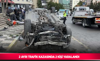 2 AYRI TRAFİK KAZASINDA 2 KİŞİ YARALANDI