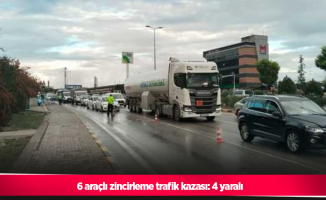 6 araçlı zincirleme trafik kazası: 4 yaralı