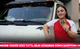 Annesine verdiği sözü tuttu, bilek güreşinde dünya şampiyonu oldu