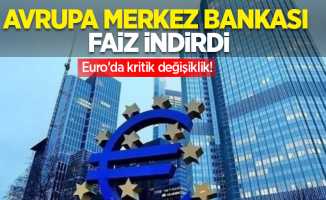 Avrupa Merkez Bankası faiz indirdi: Euro'da fiyat değişikliği!