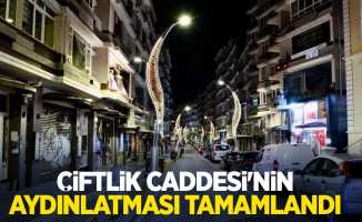 Çiftlik Caddesi’nin aydınlatması tamamlandı