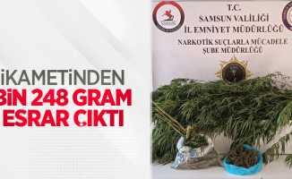 İkametinden bin 248 gram esrar çıktı