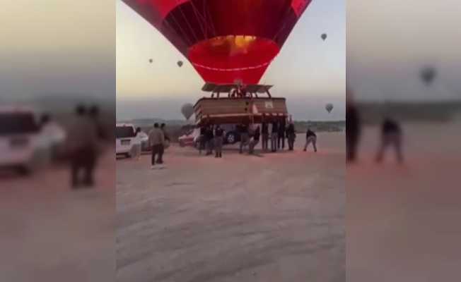 Kapadokya’da sıcak hava balonu ile otomobil çarpıştı