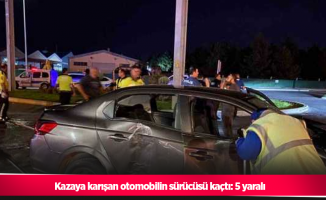 kazaya karışan otomobilin sürücüsü kaçtı: 5 yaralı