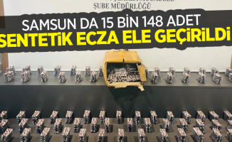 Samsun'da 15 bin 148 adet sentetik ecza ele geçirildi