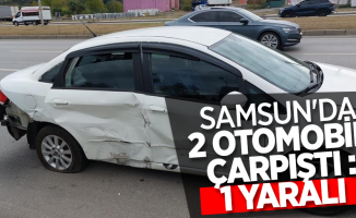 Samsun'da 2 otobil çarpıştı: 1 yaralı