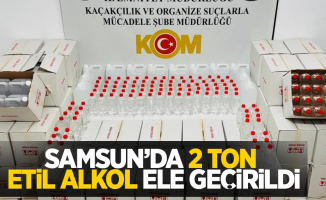 Samsun'da 2 ton etil alkol ele geçirildi