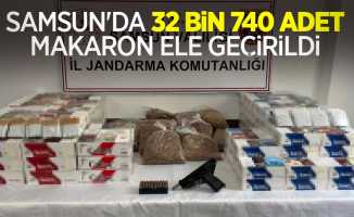 Samsun'da 32 bin 740 adet makaron ele geçirildi