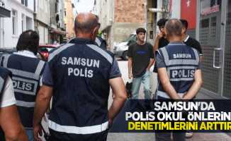 Samsun'da polis okul önlerinde denetimlerini arttırdı