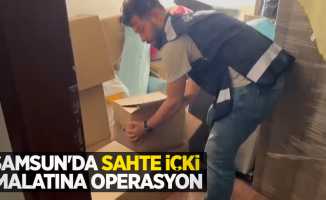 Samsun'da sahte içki imalatına operasyon