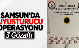 Samsun'da uyuşturucu operasyonu: 3 gözaltı