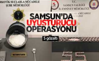 Samsun'da uyuşturucu operasyonu: 5 gözaltı