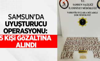 Samsun'da uyuşturucu operasyonu: 5 kişi gözaltına alındı