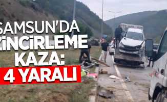 Samsun'da zincirleme kaza: 4 yaralı