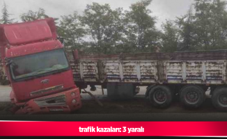 trafik kazaları: 3 yaralı