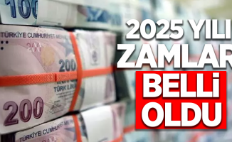 2025 yılı zamları belli oldu