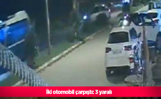 İki otomobil çarpıştı: 3 yaralı